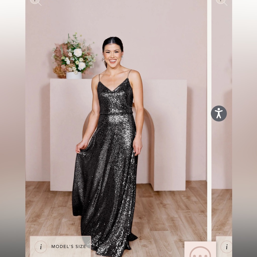 Revelry Black Sequin Maxi Dress